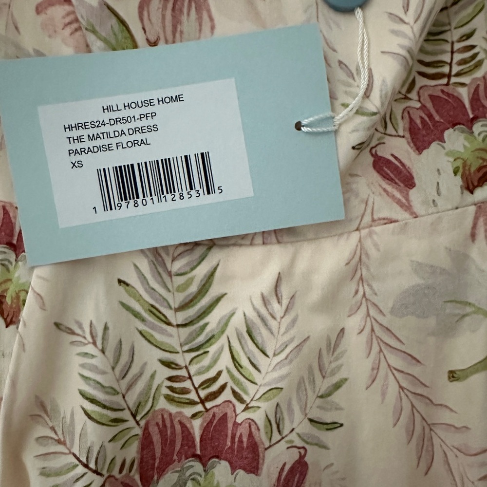 Hill House Cream Floral Long Sleeve Dress - Picture 3 of 3